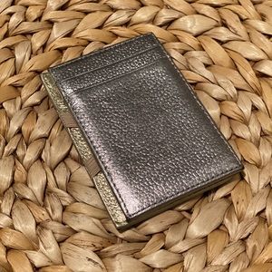 JCrew Slim flip metallic wallet